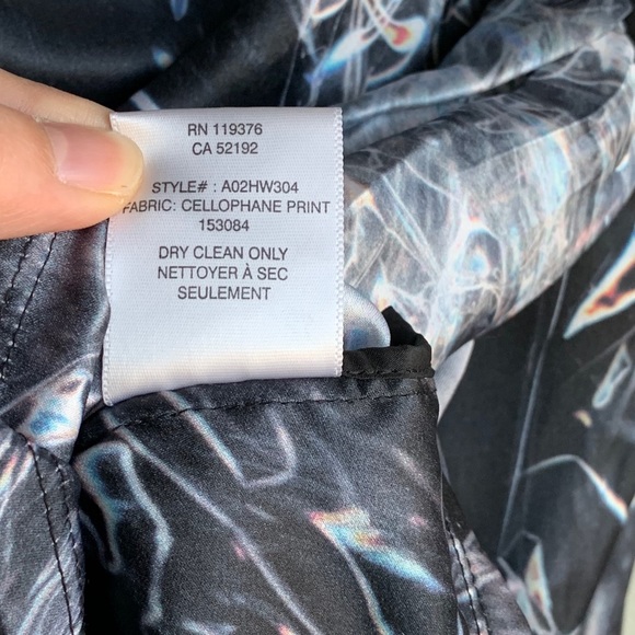 Helmut Lang Stretch Silk Cellophane Print Mini Wrap Skirt - Picture 6 of 8